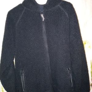 Old Navy Ladies Black Sherpa Jacket